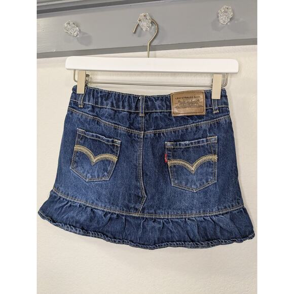 Retro Levis Jean Denim Skort Big Girls Size 12 - Picture 3 of 8